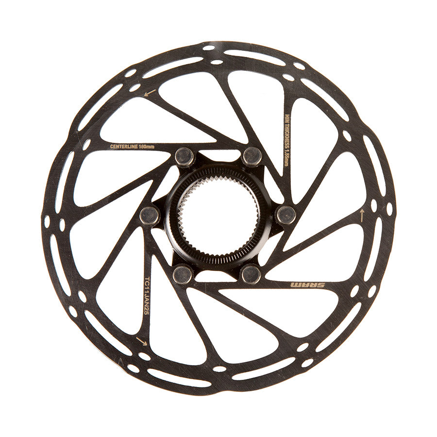 SRAM CenterLine Disc Brake Rotor - 160mm Center Lock 1.85mm Includes Internal Tooled Lockring