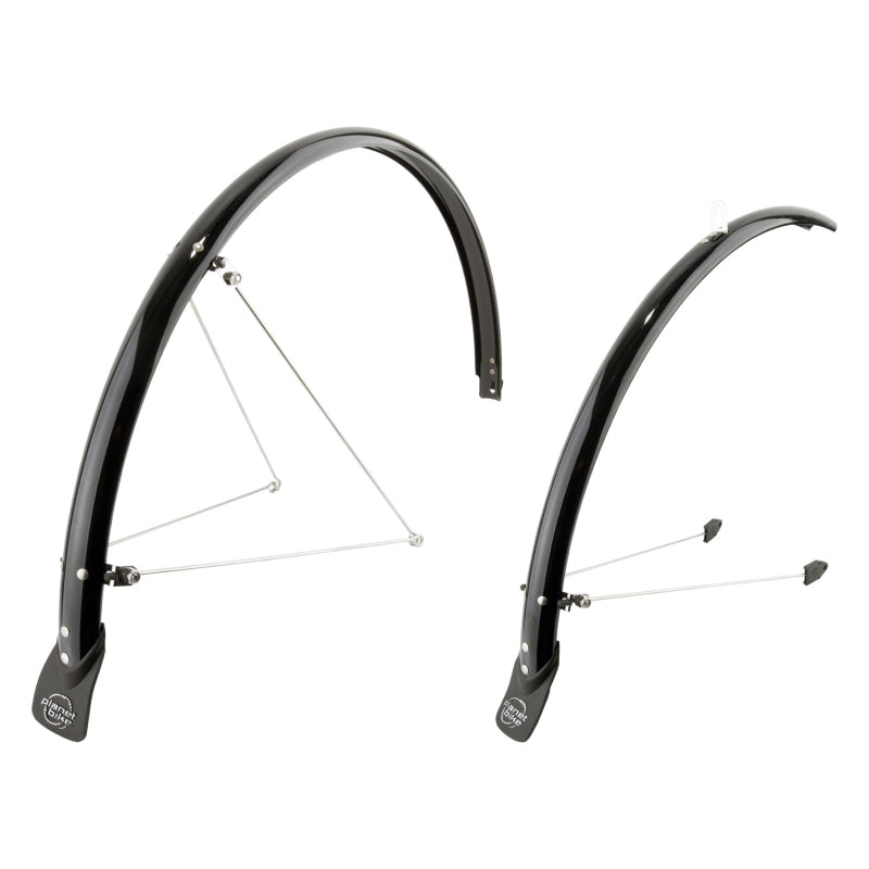 Planet bike Hardcore Fenders Pair Road 700C x 35mm Polycarbonate Black 25mm / .98`