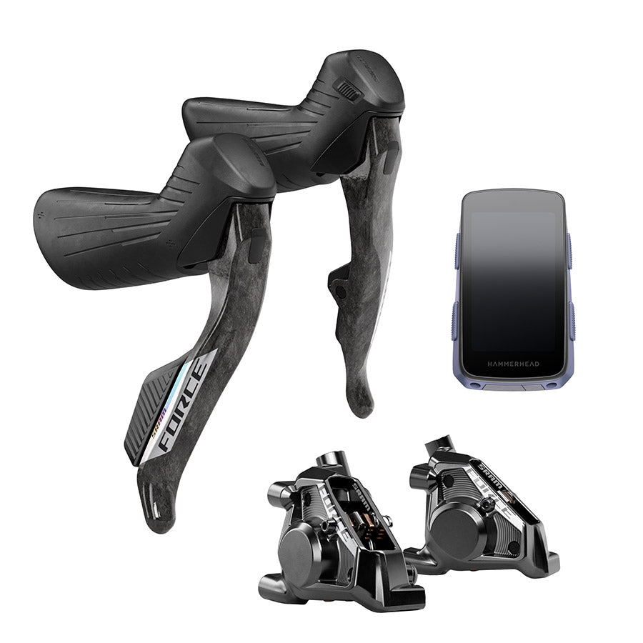SRAM Force eTap AXS Upgrade Kit - Right Left HRD Shift/Brake Levers Flat Mount Calipers Hammerhead Karoo Force Color Edition E1