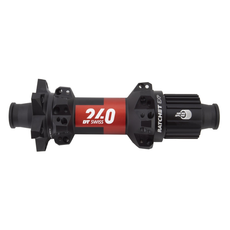 DT Swiss 240 EXP Rear Hub - 12 x 148mm 6-Bolt Micro Spline BLK/Red 28H 36pt Straight Pull