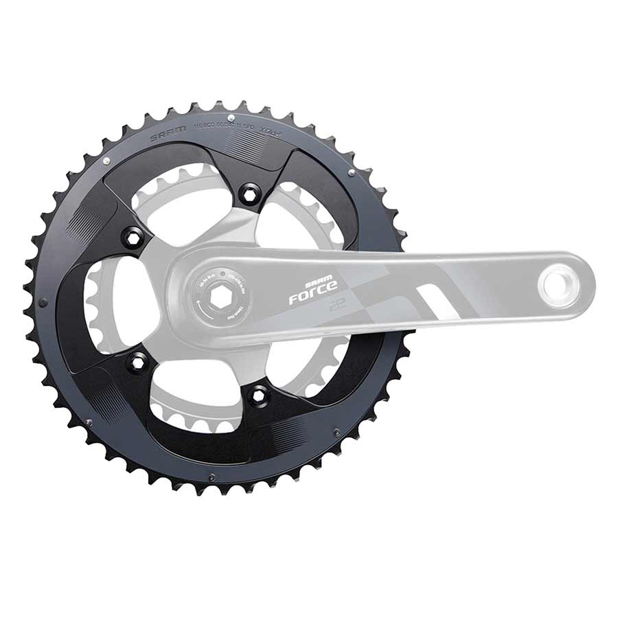 SRAM Force 22 50T 110mm BCD YAW Chainring BLK Hidden Non-Hidden Bolt Use 34T