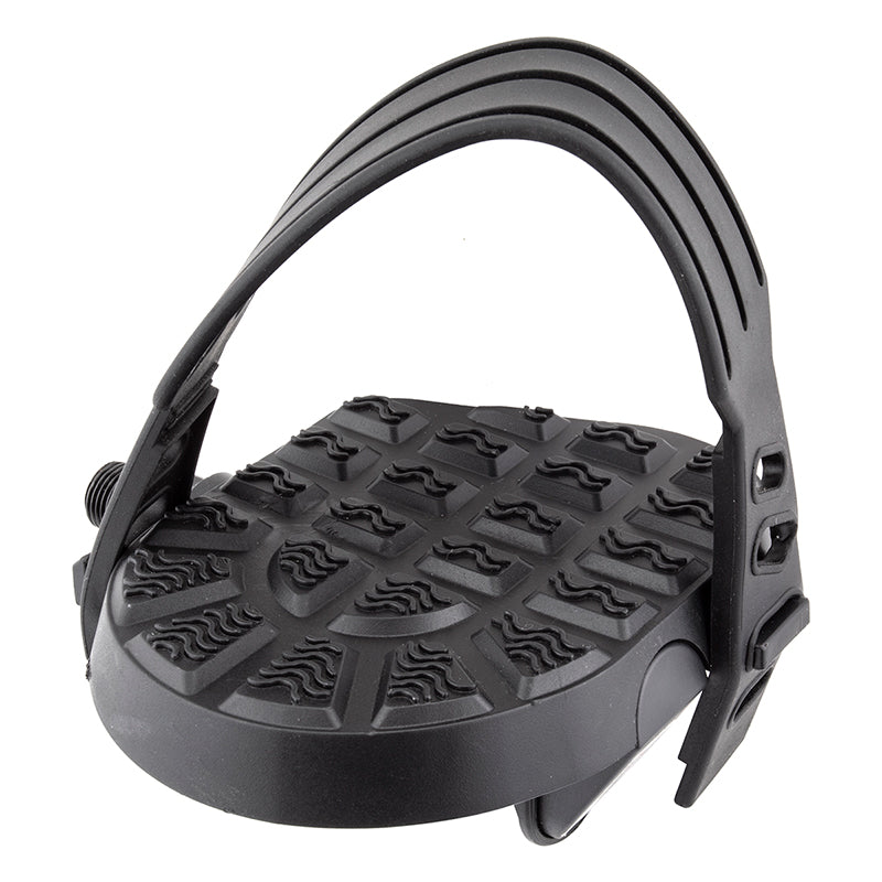 Sunlite Flat Form I Exerciser Pedals 1/2` Loose Ball Black Toe Straps