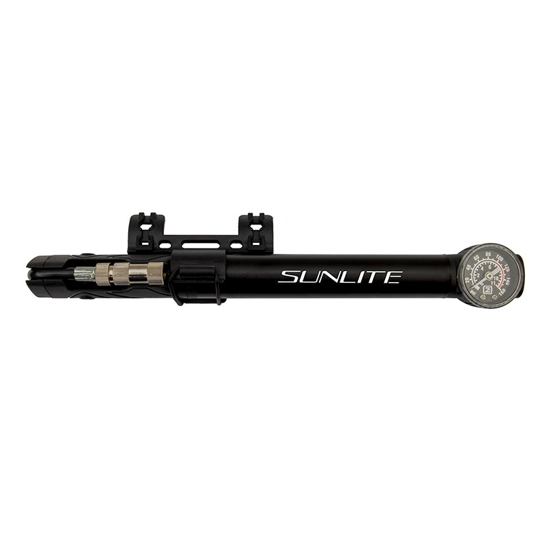 Sunlite Speed Dial Tele Mini Pump Analog PV/SV 160psi Alloy Black
