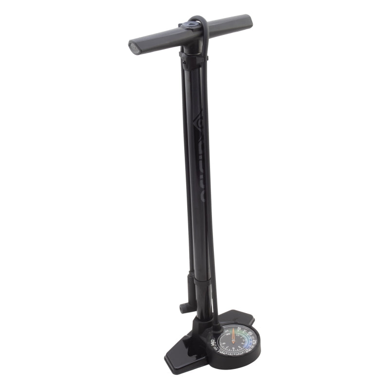Origin8 Airaid MAXI PLUS HP/HV Floor Pump 4` Analog PV/SV 35psi / 140psi 27` Steel Black