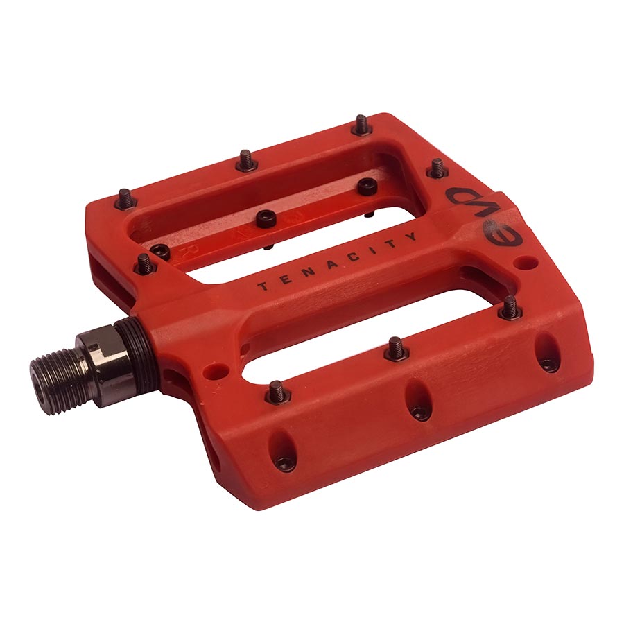 EVO Tenacity Platform Pedals Body: Nylon Spindle: Cr-Mo 9/16'' Red Pair