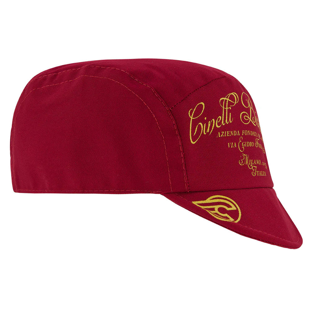 Cinelli Cycling Cap Via Folli Burgundy