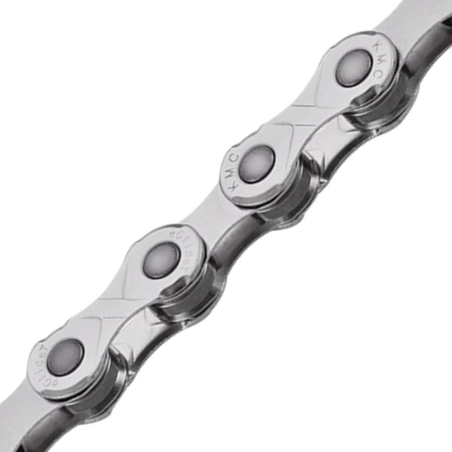 KMC eGlide EPT Chain - 9/10/11-Speed 132L Optimized Shimano CUES Drivetrain Silver