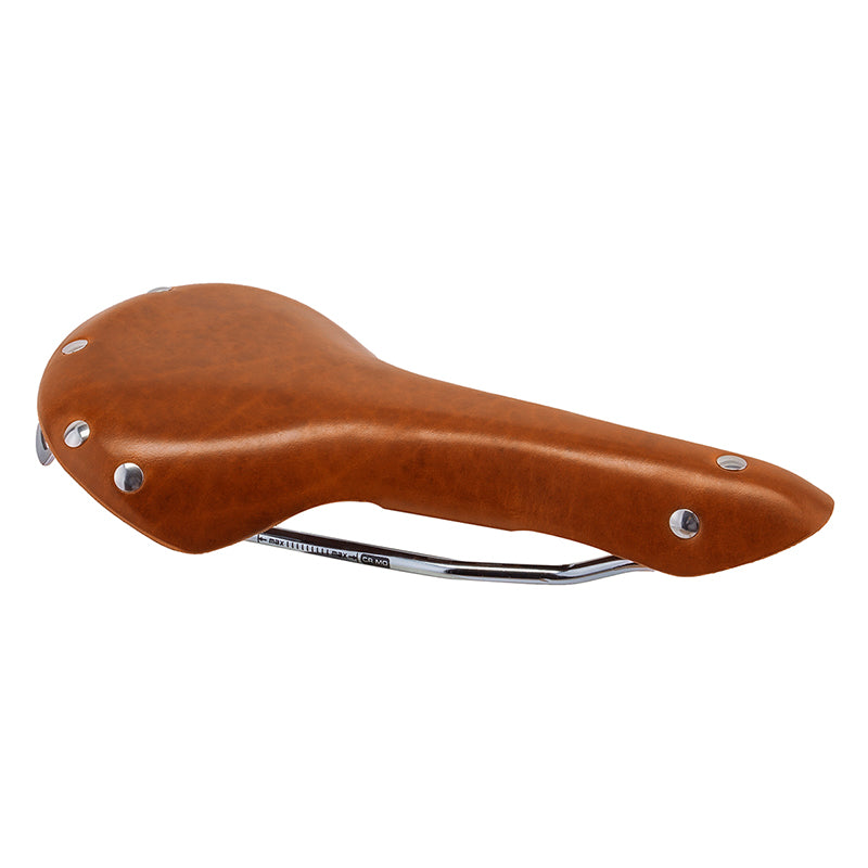 Origin8 Classic Leather Saddle Chromoly Leather Honey 280mmx155mm