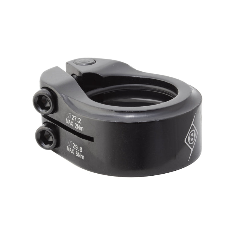 Origin8 Clampdown Double Seatpost Clamp 29.8 / 27.2 Black AL6061