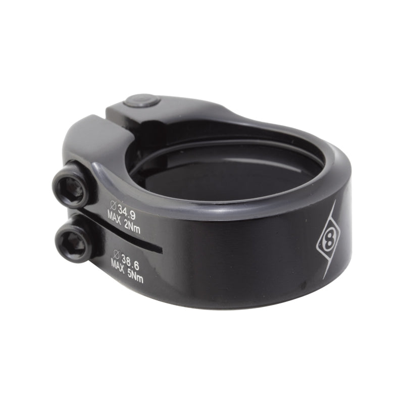 Origin8 Clampdown Double Seatpost Clamp 38.6 / 34.9 Black AL6061