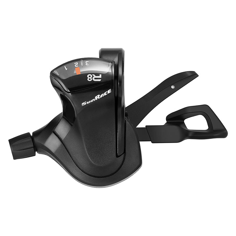 Sunrace DLR803 Flat Bar Trigger Shifter Left 3sp 2 to 1 Blk 140g