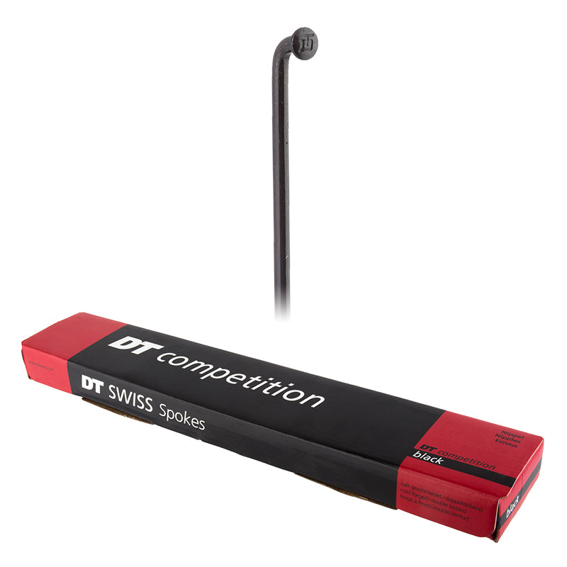 DT Swiss Competition Spoke: 2.0/1.8/2.0mm 256mm J-bend Black Box of 100
