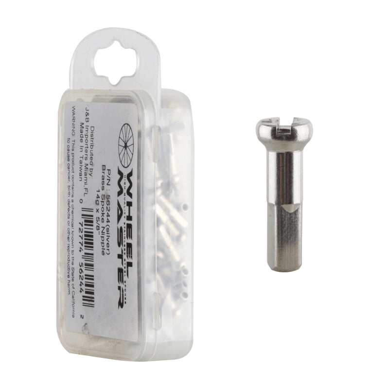 Wheel master Nipples Standard 2.0 (14G) 16mm Bag of 144 Brass Silver
