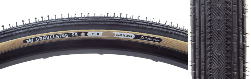 Panaracer GravelKing SS R Tire - 700 x 30 Tubeless Folding Black/Amber