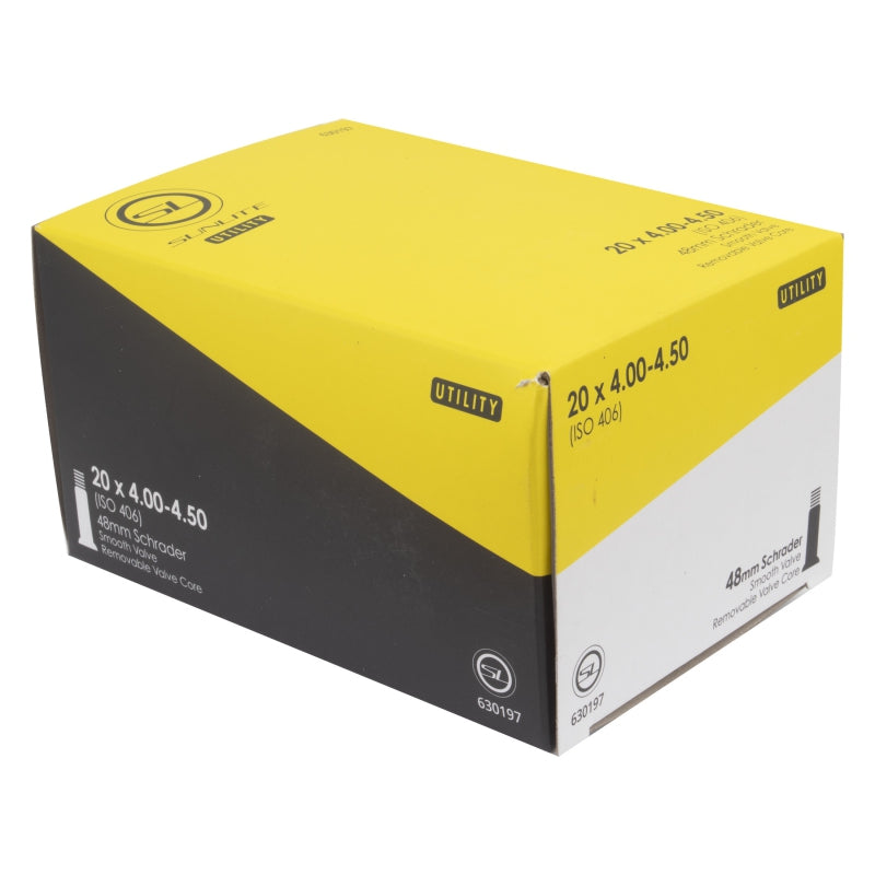 Sunlite Utili-T Standard Schrader Valve Tubes 20x4.00-4.50 SV 48mm 0d Smooth Removable 104mm 0.9mm