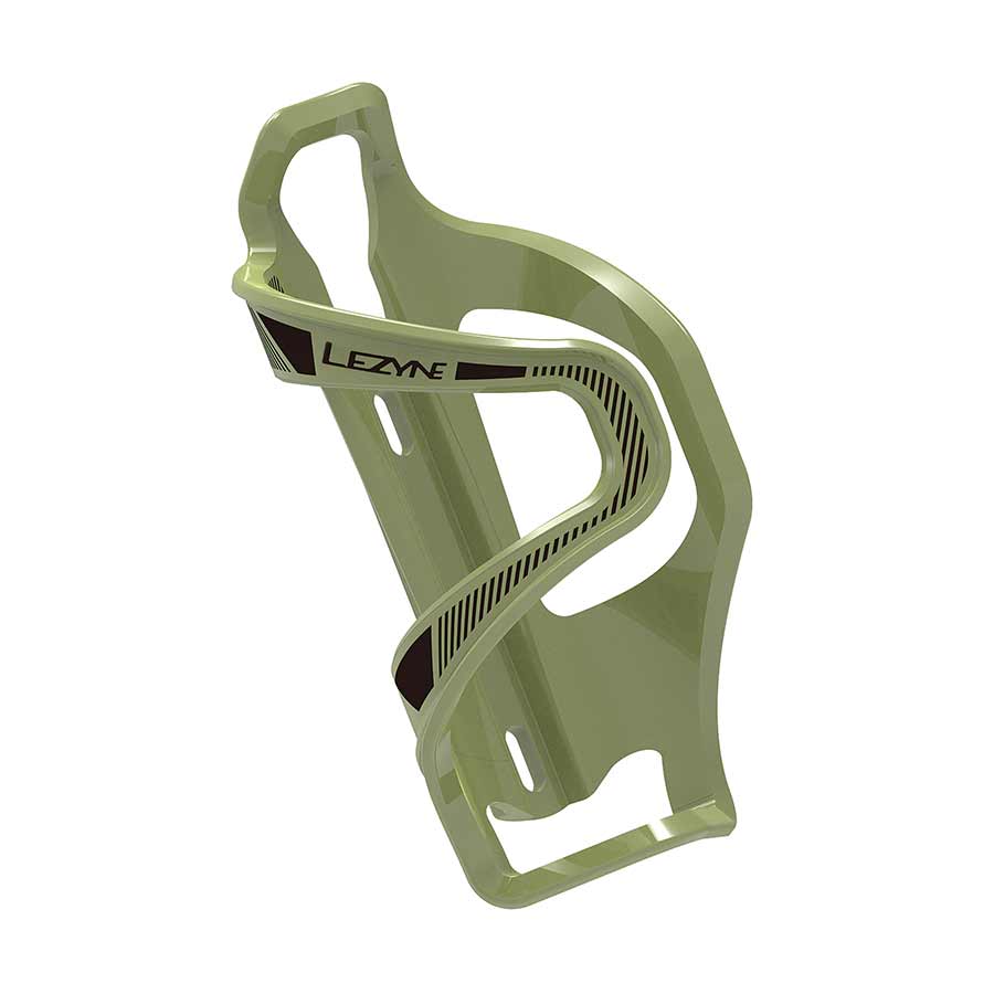 Lezyne Flow SL Water Bottle Cage - Right Side Entry Army Green