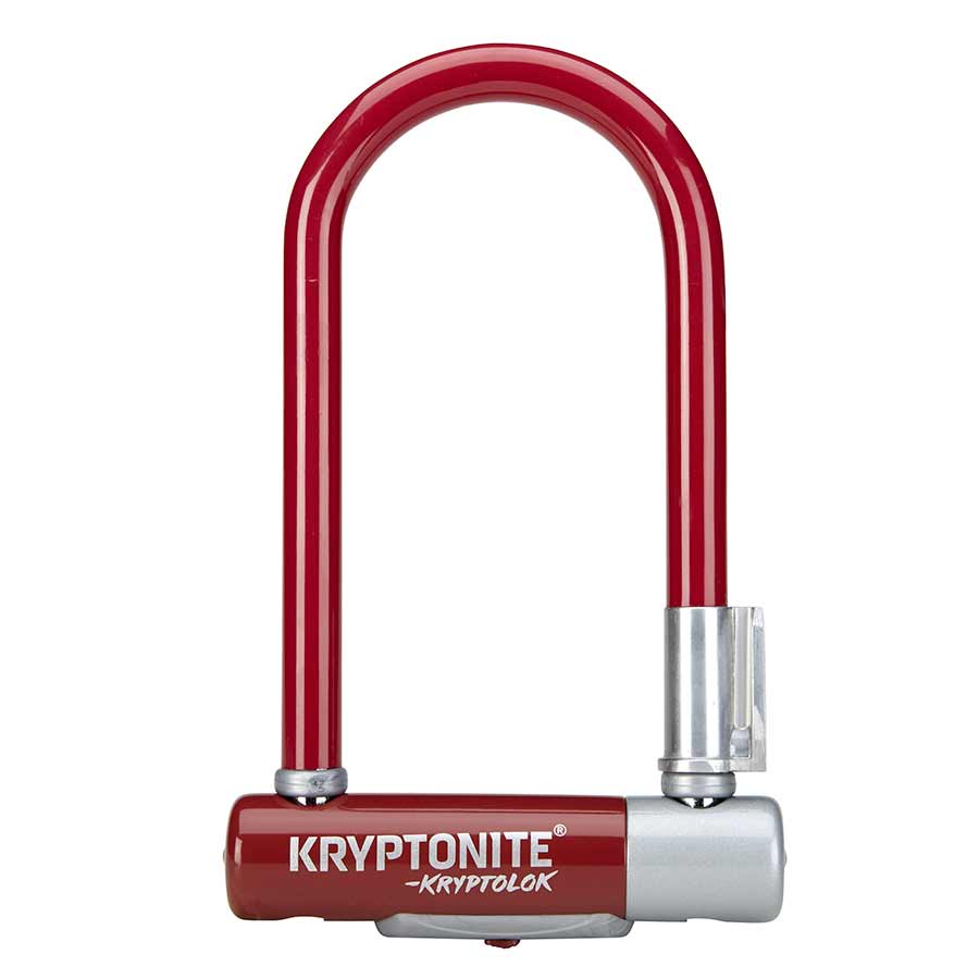 Kryptonite Krypto Series 2 Mini-7 U-Lock - 3.25 x 7" Keyed Maroon Includes bracket