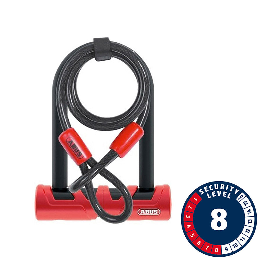 Abus Ultimate U-Lock - x 5.5" Keyed Black Includes Cobra Cable