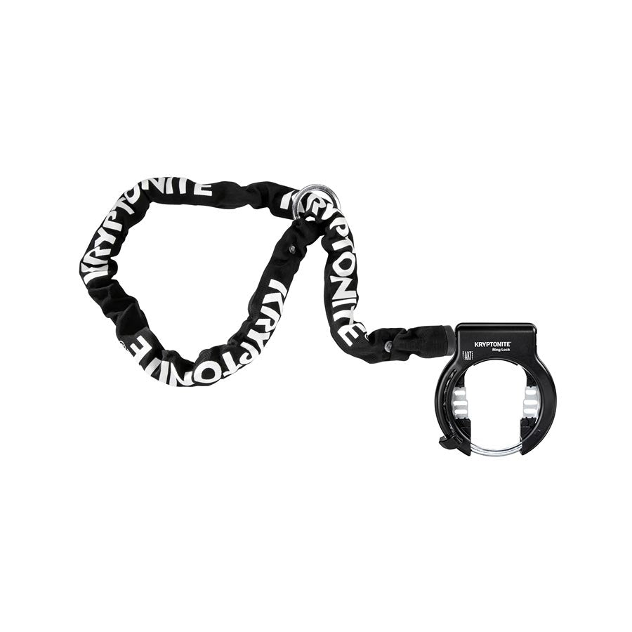 Kryptonite Ring Wheel Lock with Plug-In Chain - 5.5mm 120cm Chain Black