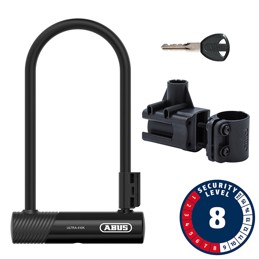 Abus Ultra 410K U-Lock Key 12mm 170x230mm 6.7''x9'' SH34 Black