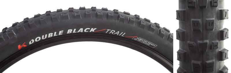 Kenda Double BLK Tire - 29 x 2.60 Tubeless Folding BLK Trail Dual Layer K-Series