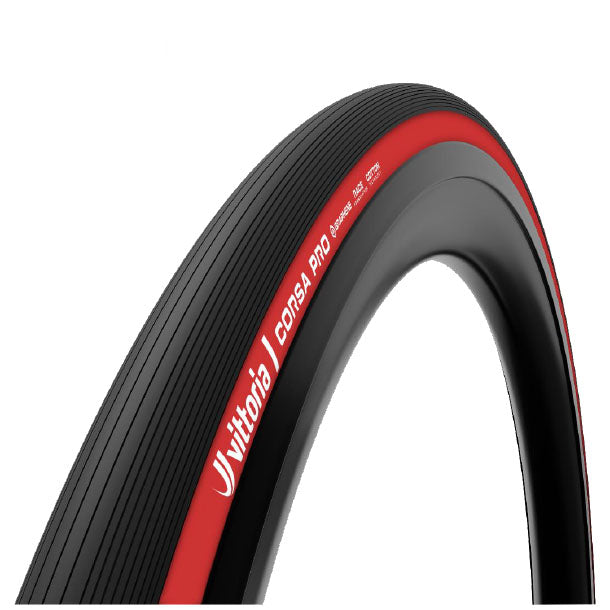 Vittoria Corsa Pro Tire - 700 x 28 Tubeless Folding BLK/Red 4C Race Graphene G2.0
