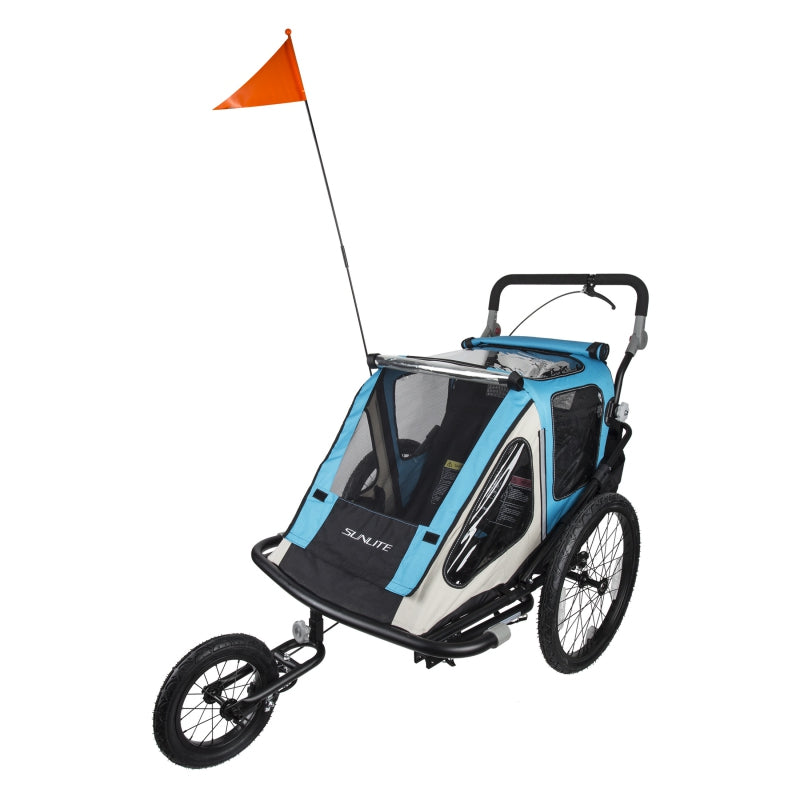 Sunlite Convertible Trailer Tot Steel Alloy 100lbs Black/Blue/Grey