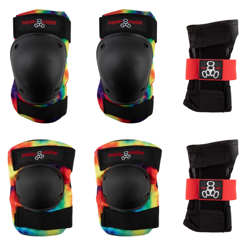 Triple eight Saver Series 3-Pack Pad Set LG Unisex Tie Dye