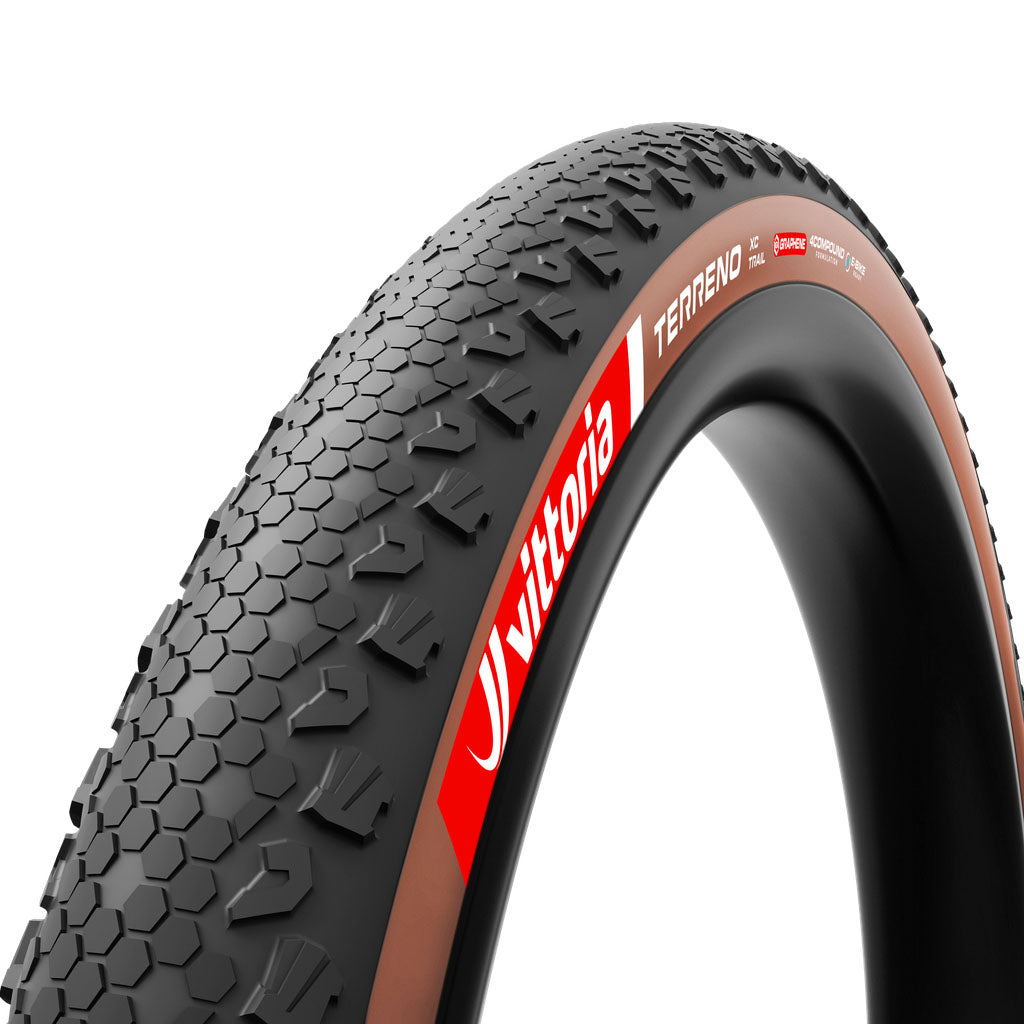 Vittoria Terreno XC Trail Tire - 29 x 2.40 Tubeless Folding BLK/Brown 4C Graphene