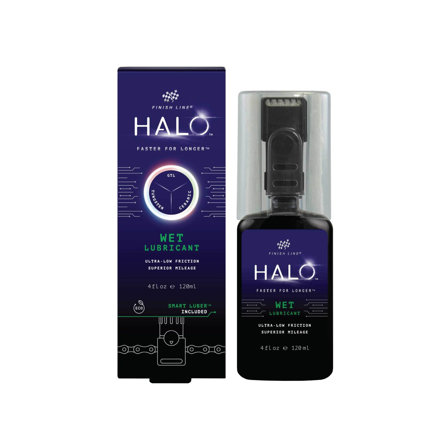 Finish Line HALO Wet Lube Bottle and Tool Set - 4oz