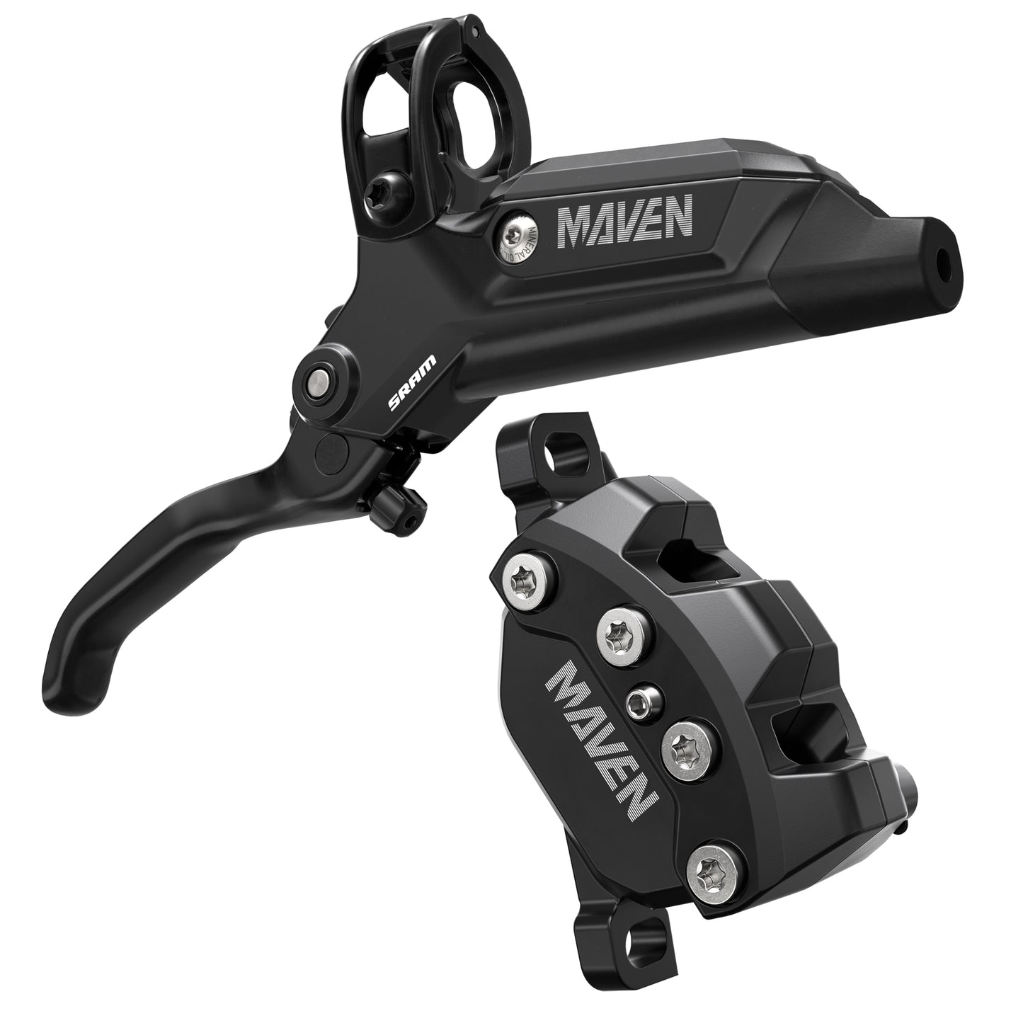 SRAM Maven Base Disc Brake Lever - Front 950mm Hose Post Mount 4-Piston Aluminum Lever SS Hardware Diffusion BLK A1