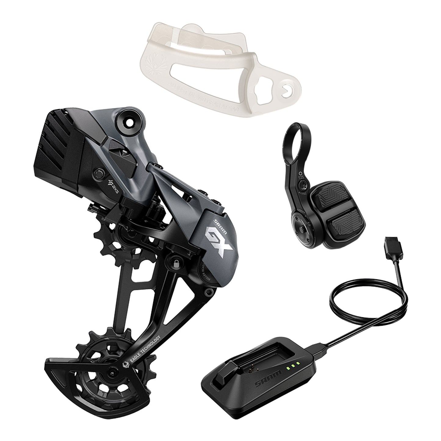 SRAM GX Eagle AXS Upgrade Kit - Compatible any SRAM Eagle Ecosystem Cassettes Crank Arms BLK A1