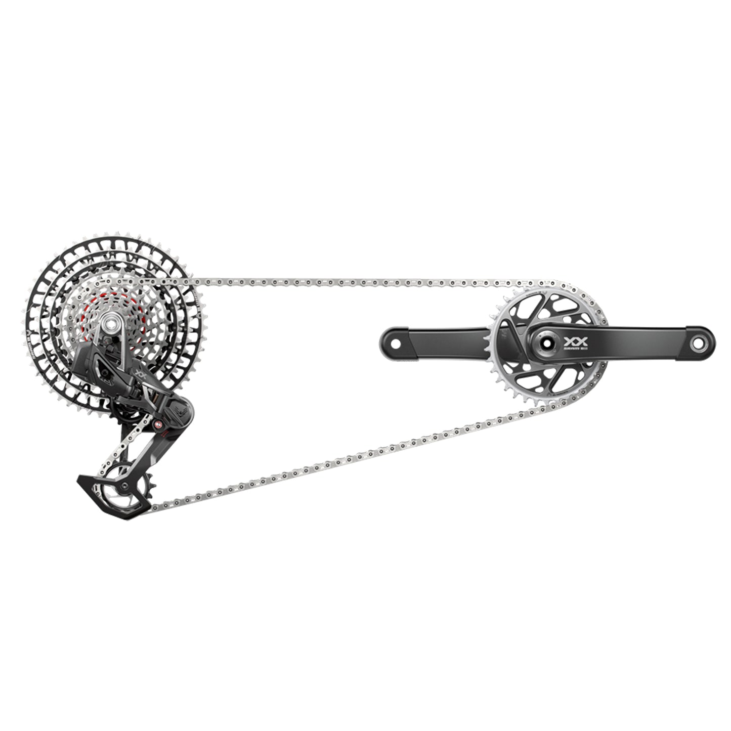 SRAM XX SL T-Type Eagle Transmission Groupset - 170mm Crank 34t Chainring AXS POD Controller 10-52t Cassette Rear Derailleur Chain