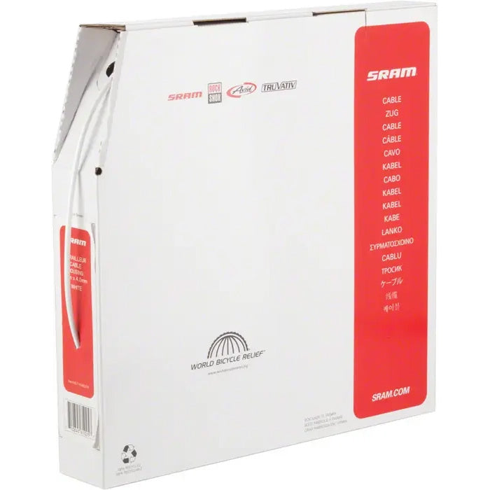 SRAM 4mm Derailleur Cable Housing White 30 Meter Filebox