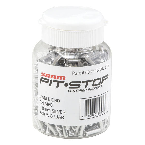 SRAM Cable End Crimps 1.8mm 500-Count Jar