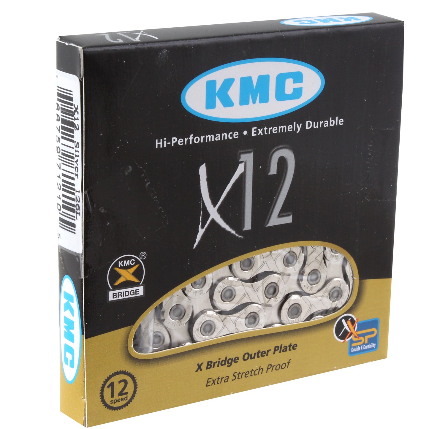 KMC X12 Chain - 12-Speed 126 Links Silver