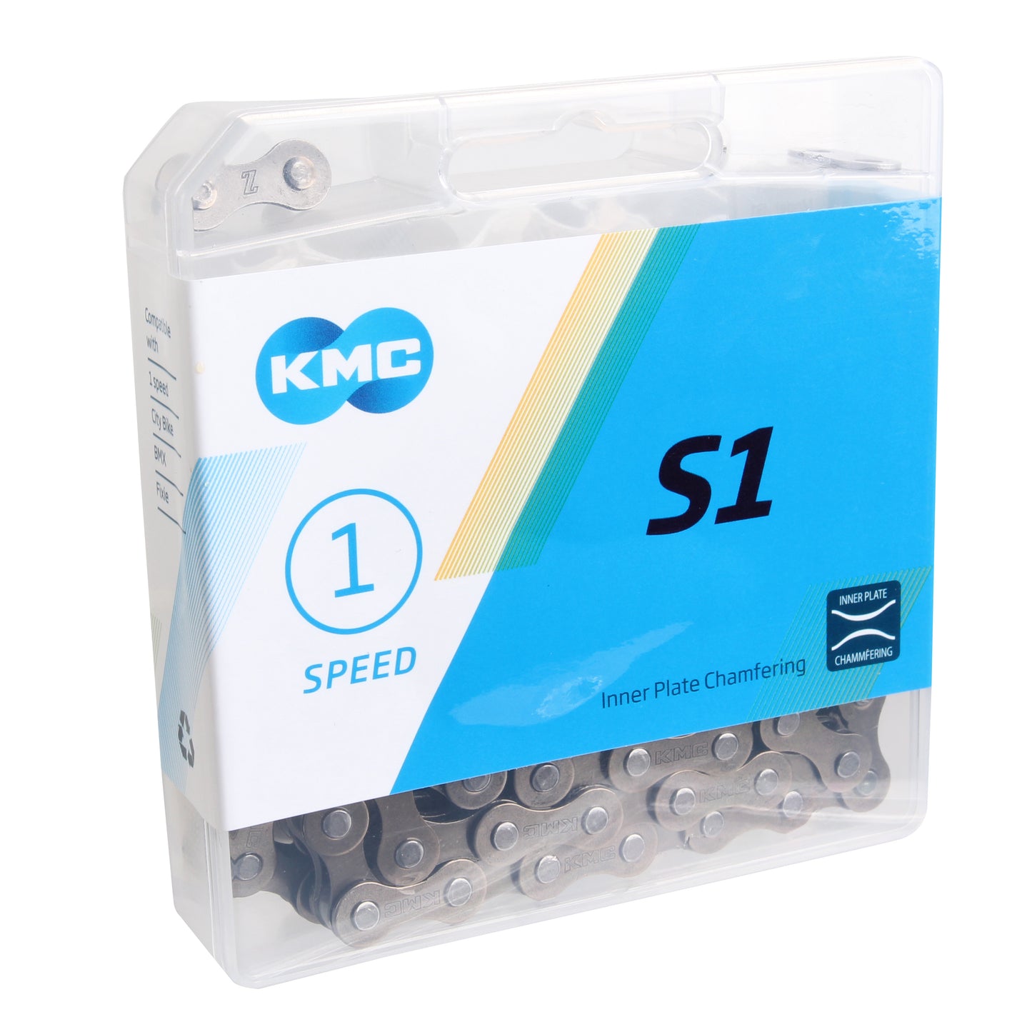 KMC S1 Chain - Single Speed 1/2" x 1/8" 112 Links Brown