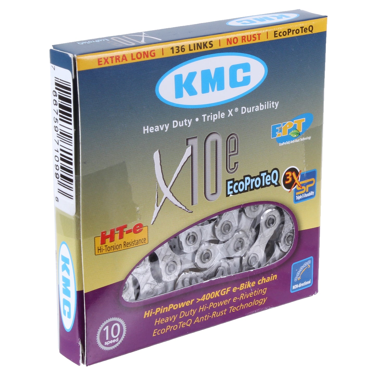 KMC X10 EPT Chain - 10-Speed 116 Links Gray