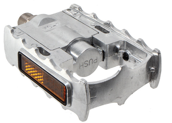 MKS FD-7 Pedals - Folding Aluminum 9/16" Silver