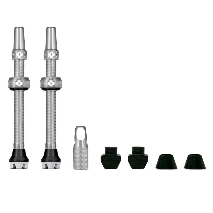 Muc-Off V2 Tubeless Valve Kit - Silver 60mm Pair