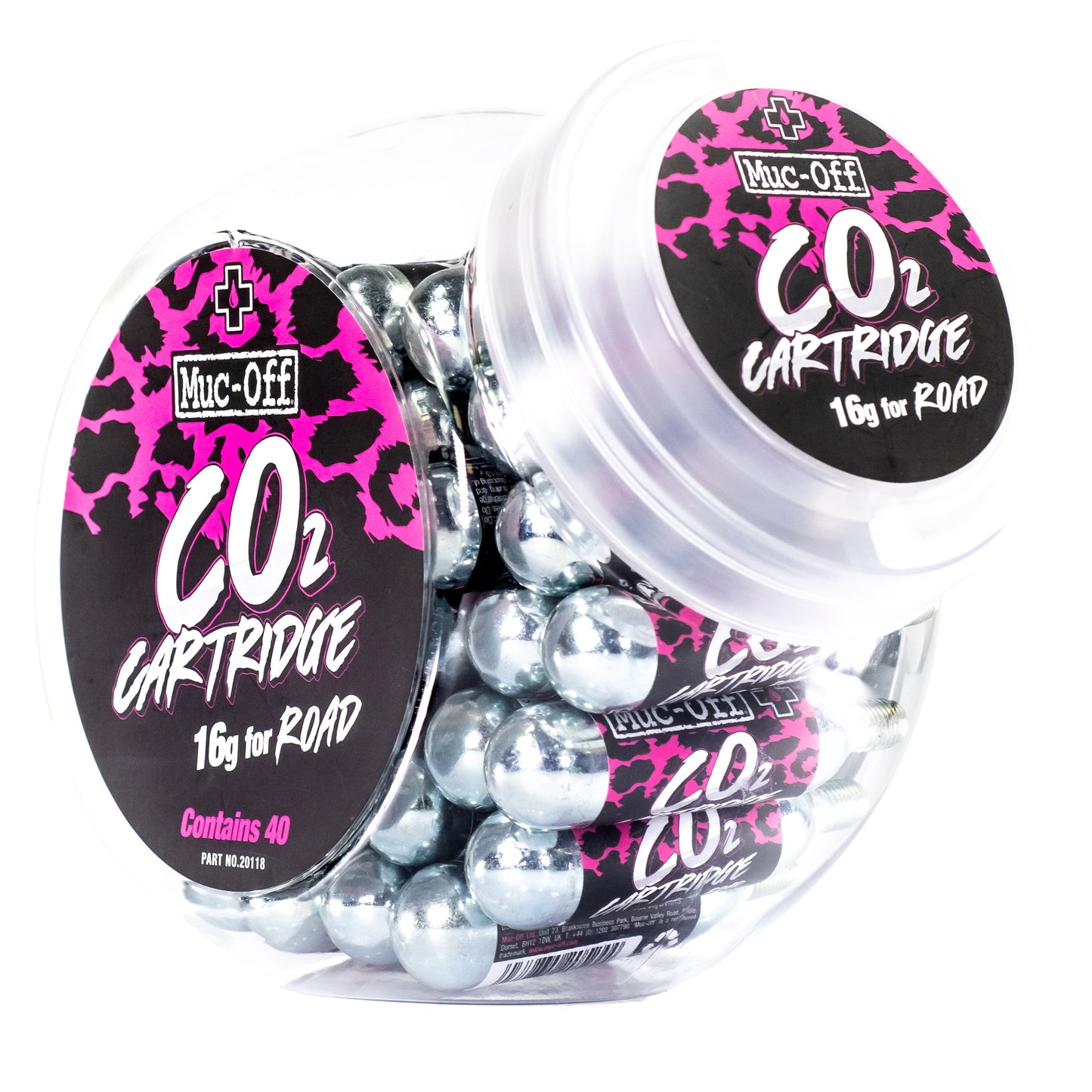 Muc-Off Countertop 16g CO2 Refill Cartridge Jar - Quantity 40