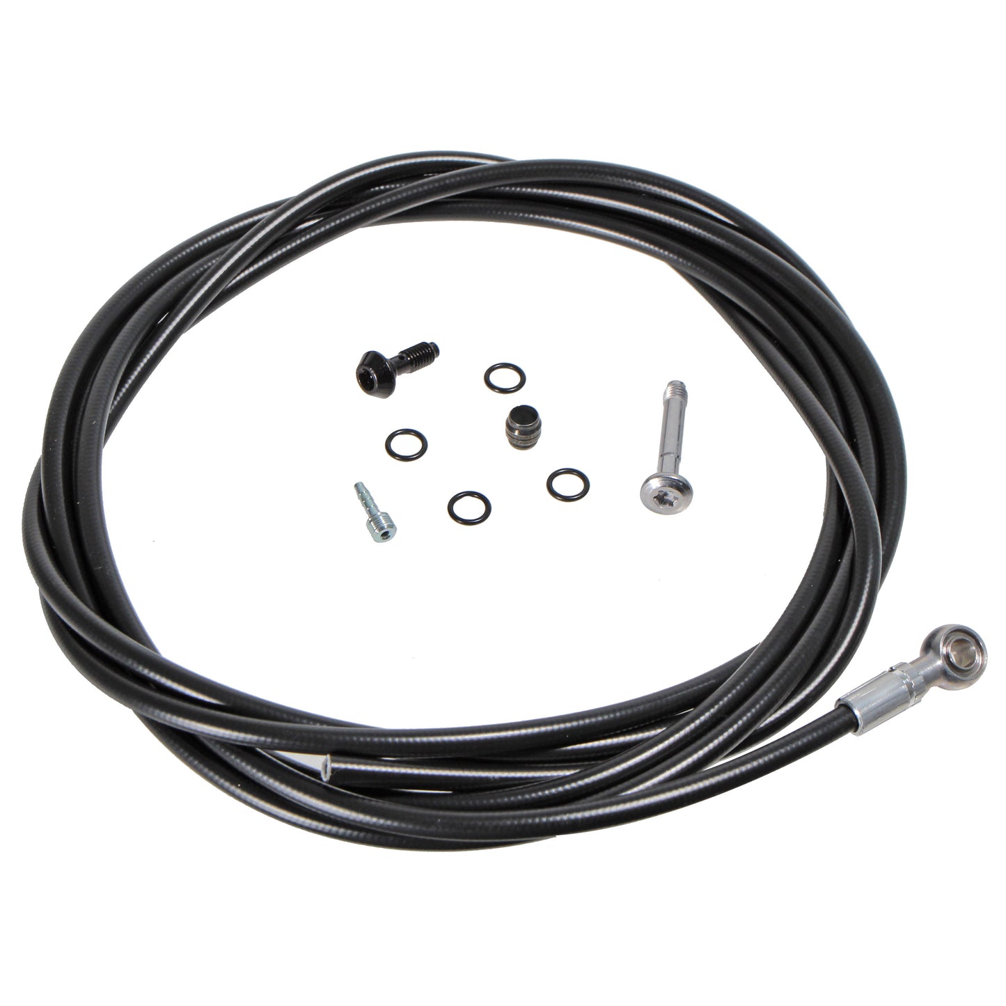 Magura Hydraulic Brake Hose - 2500mm For MT4 to MT TRAIL SL Pressed Banjo Fitting BLK