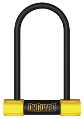 OnGuard BullDog Series U-Lock - 3.5 x 7" Keyed Black/Yellow Includes bracket