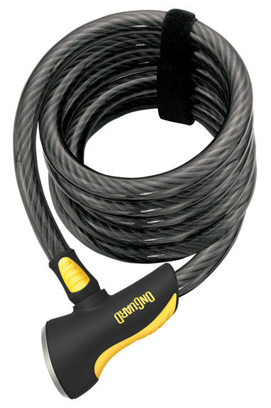 OnGuard Doberman Cable Lock with Key: 6' x 12m Gray/Black/Yellow
