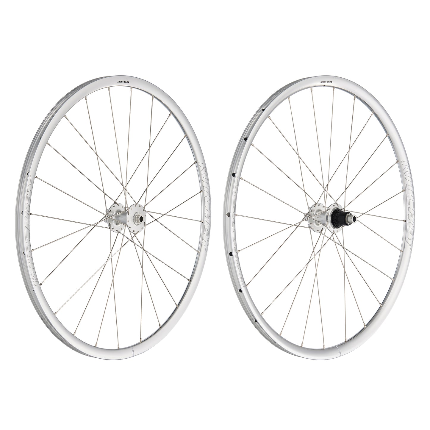 Ritchey Classic Zeta Wheelset - 700c 12 x 100mm 12 x 142mm 6-Bolt HG11 Road Silver