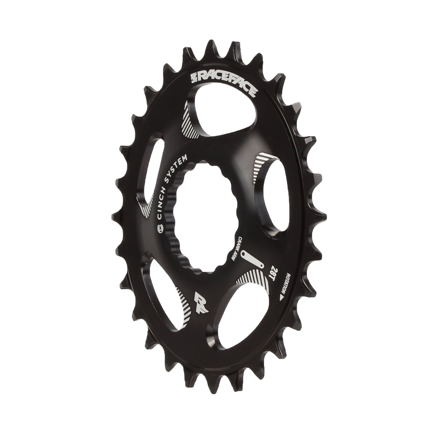 RaceFace Narrow Wide Oval Chainring: Direct Mount CINCH 28t Black