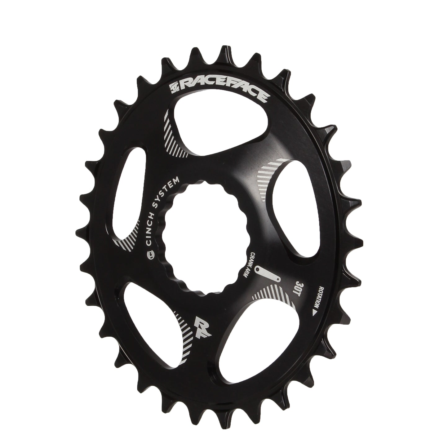 RaceFace Narrow Wide Oval Chainring: Direct Mount CINCH 30t Black