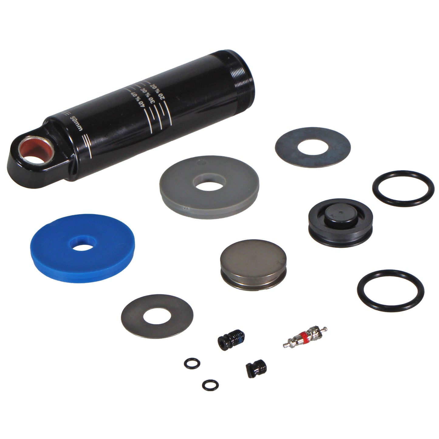 RockShox Rear Shock Damper Body IFP - Standard Eyelet 50mm stroke 55mm plus 5mm Travel Spacer Deluxe A1 Super Deluxe A1 Fast BLK