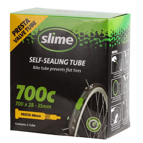 Slime Self-Sealing Tube - 700 x 28 -35mm 48mm Presta Valve