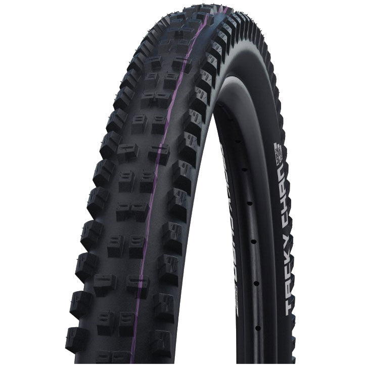 Schwalbe Tacky Chan Tire - 27.5 x 2.40 Tubeless Folding BLK Evolution Line Super Gravity Addix Soft E-50